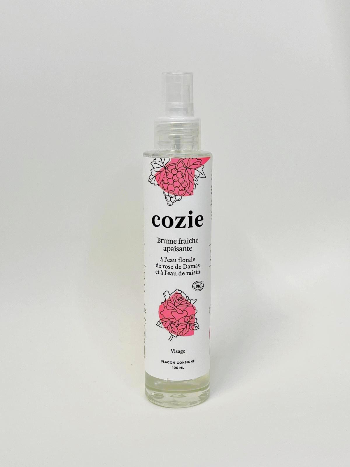 Brume fraîche apaisante à l’eau florale de rose et à l’eau de raisin – 100ml